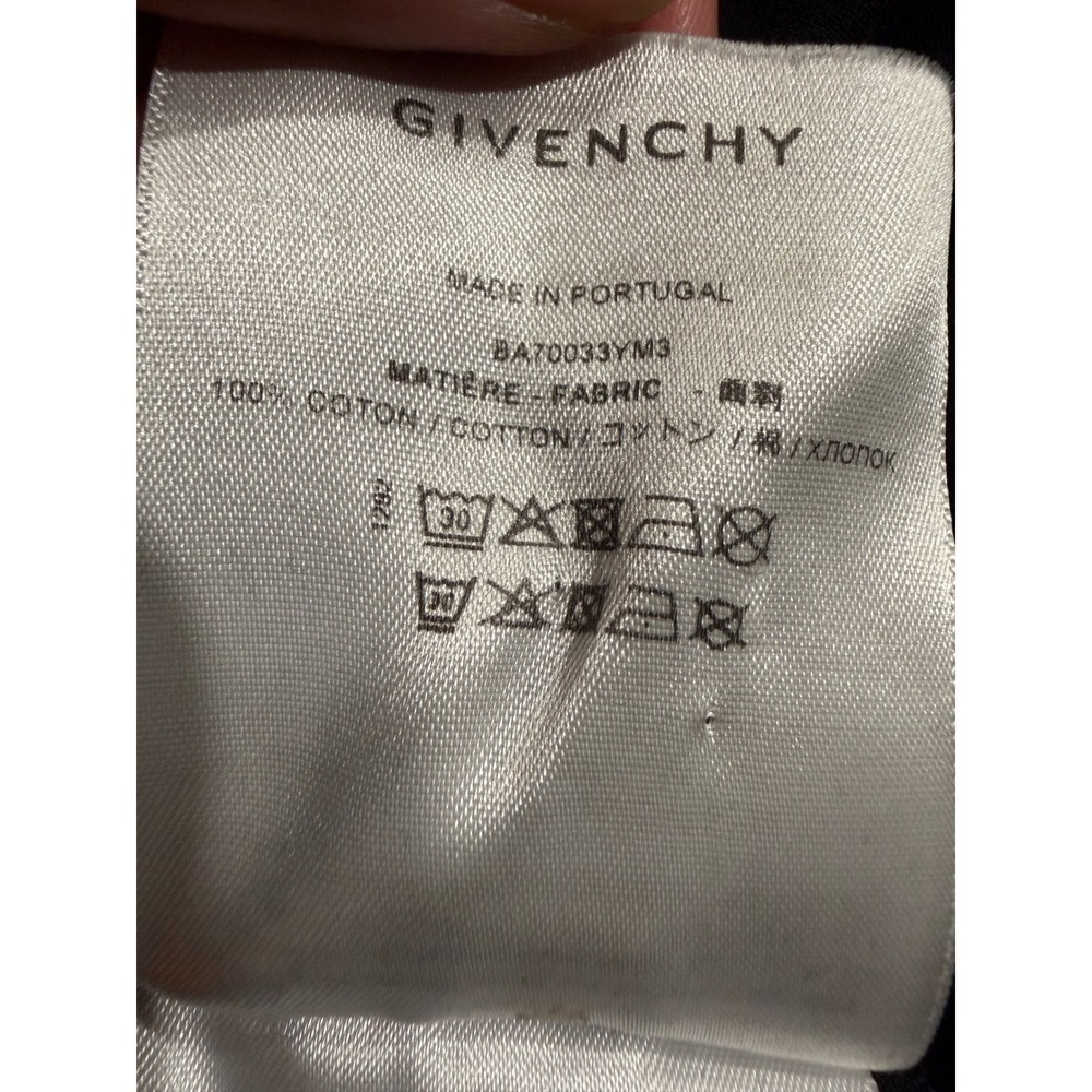 GIVENCHY Womens Black Cotton 4G Logo Embroidered Crewneck T-Shirt Size M - Picture 9 of 10